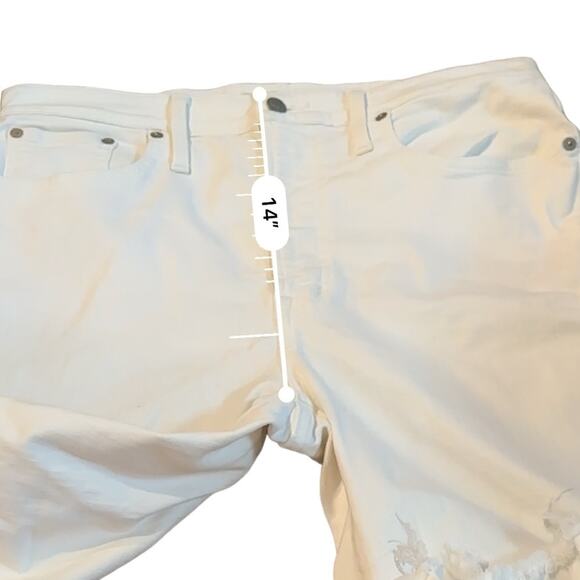 Madewell The Perfect Vintage Crop Jeans in Tile White: Raw-Hem Edition Sz 31 - Picture 15 of 16